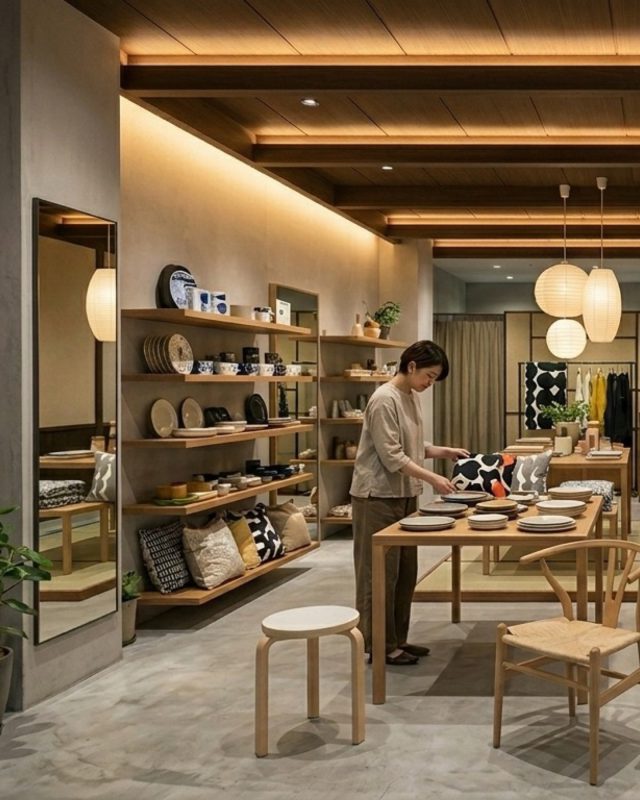 畳はどこへ...↓

和モダンな雑貨屋さん。
目を惹くなぁと思ったら、畳が敷いてありました。

ディスプレイとしての、住む場所以外への畳の使い方。
日本の侘び寂びは色んなところで取り入れられます♪

和モダンな店舗デザインをお考えの際は、
是非ちょっと置いてみてください✨

#畳 #畳のある暮らし #店舗デザイン #和室