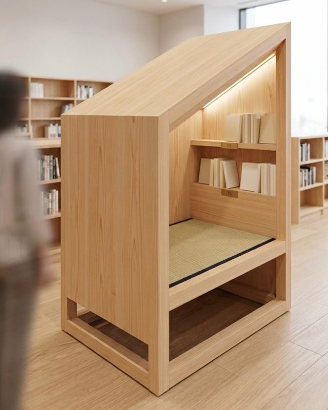 「一帖の静寂、木の温もり、畳の殻。」

なぜ、今『殻』が必要なのか？

忙しい毎日。情報は溢れ、
心は休まる暇もありません。

蝶が繭（まゆ）の中で形を変えるように、
人もまた、自分だけの殻にこもる時間が必要です。

畳の香りと木の温もりに包まれて、
心と体をゆっくりと休める。

扉を出る時には、
少しだけ前を向ける自分になっている。
それが「畳の殻」が提供する体験です。

【守る構造】
木のフレームが視線を適度に遮り、
心理的な安心感を創出。

【癒す素材】
畳が持つ天然の空気清浄効果と香りが、
深いリラックスへ誘う。

【自由な姿勢】
読書、瞑想、軽い仮眠。
使い手に合わせた「こもり方」の提案。

畳を使った家具作り。
オーダーメイドでのご提案。
是非お気軽にお声がけください。

#畳 #畳のある暮らし #和モダンインテリア  #オーダー家具