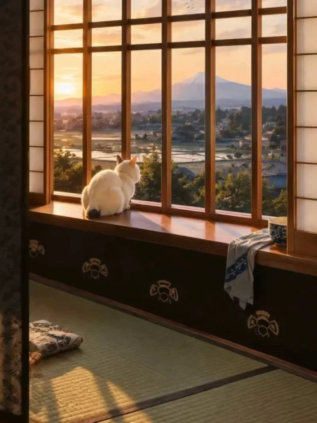 一匹の猫が眺める、江戸の夕暮れ。

歌川広重《浅草田圃酉の町詣》

描かれているのは、吉原の妓楼二階から眺める、酉の市で賑わう浅草の風景。

格子窓の向こうには、熊手を手に行き交う人々。
遠くには富士山と、夕空を渡る雁の群れ。

そして、室内の畳には、熊手をかたどった簪がひとつ。

何気ない室内の風景にも、当時の人々の暮らしや季節の風情が感じられます。

ふと目を向けると、そこには畳。

江戸の人々にとって身近だった畳は、時代とともに素材や使われ方を変えながら、現代の暮らしにも受け継がれています。

和室だけでなく、リビングや寝室、店舗やサウナまで。

時代が変わっても、畳の上でくつろぐ心地よさは、どこか変わらないのかもしれません。

何百年もの時を超えて、今も私たちの暮らしのそばに。

そんな畳の歴史に、少し思いを馳せてみませんか。

#畳 #畳のある暮らし #和室 #歌川広重 #浅草田甫酉の町詣